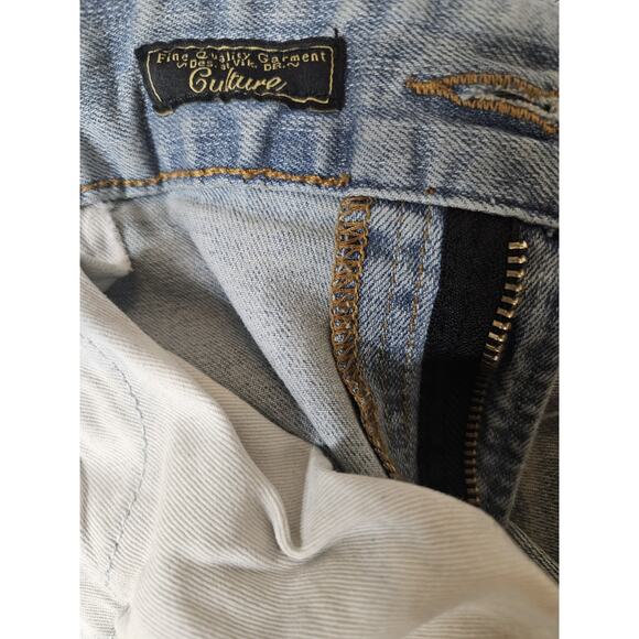 AKOO Brand Jeans Light Wash Distressed Straight Leg Denim Mens Sz 42 Streetwear - Picture 10 of 13